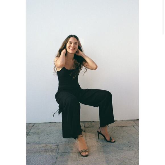 Zara EMBELLISHED VINYL HEELED SANDALS - Picture 8 of 16